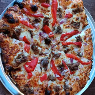Build Your Own Pizza - Pulled Pork, Bell Peppers, Onions