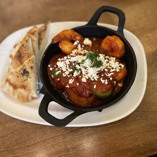 Spicy Shrimp Saganaki