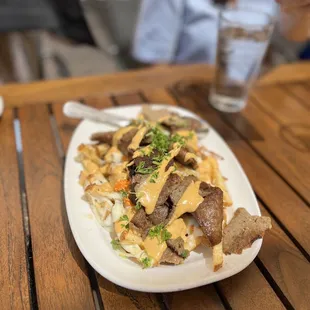 a plate of food on a table
