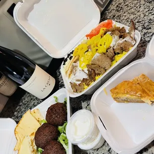 9" Gyros Plate Falafel Baklava