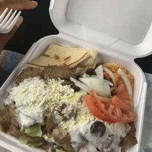 9" Hummus Gyro Plate