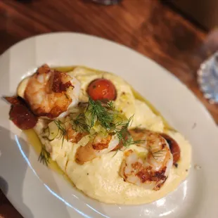 Shrimp and polenta