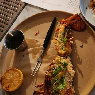 a plate of food on a table