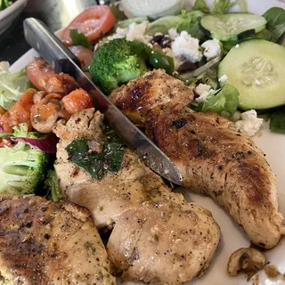 Low-Carb Grilled Chicken Souvlaki Platter