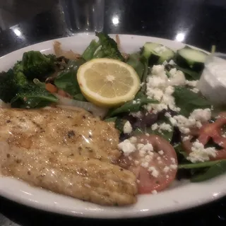 Low-Carb Sea Bass Platter