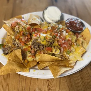 a plate of nachos
