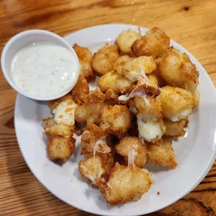 Fried cheese curds appetizer