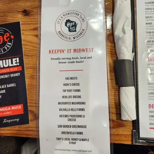 Using local ingredients