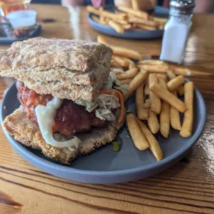 Nashville "hot" crispy chicken biscuit