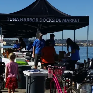 Open air fish market