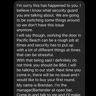 a text message from a woman who was texting on her phone
