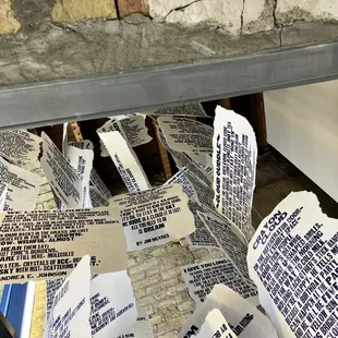 a pile of newspapers on a table