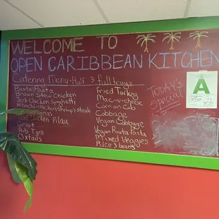 Welcome menu