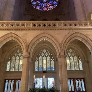 Stained glass at the nearby National Cathedral.