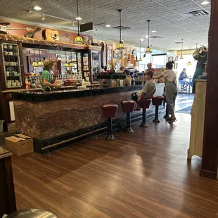 people sitting at the bar