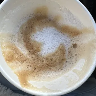 Bad presentation of a cappuccino and weak flavor was quite disappointing