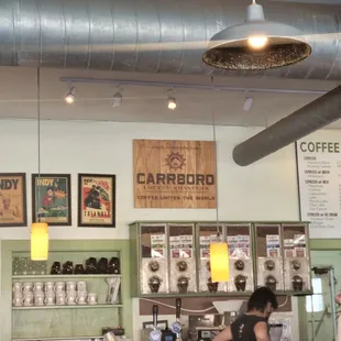 a woman at the counter