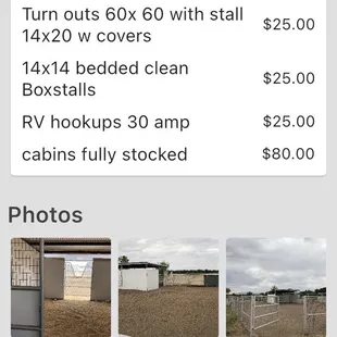 Prices and photo