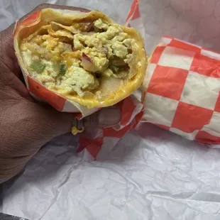 Breakfast Burrito with everything.