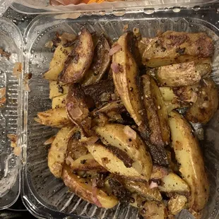 Fried potatoes and onions