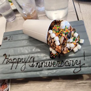 Bubble Waffle (with thoughtful congratulations)