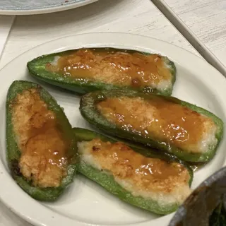 Pan Fried Stuffed Jalapeno w/Shrimp (3)