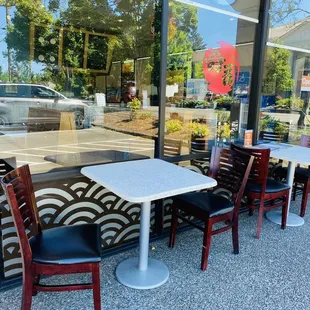 Enjoy the sun  at outdoor seating