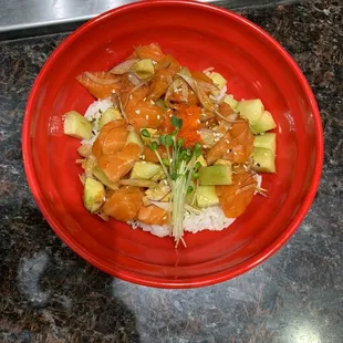 salmon poke bowl $16.95