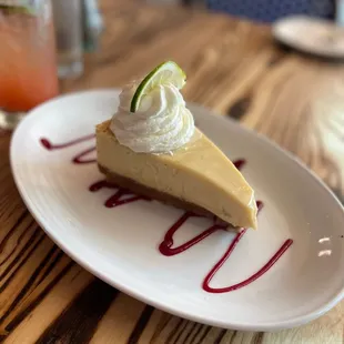 a slice of pie on a plate