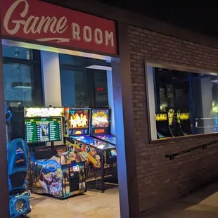 There is a good size gaming room adjacent to the dining area.