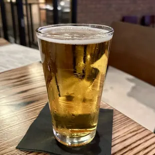 a glass of beer