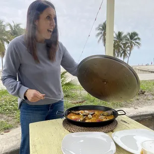 Authentic Spanish food on the beach.