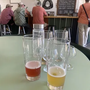 Enjoying refreshing Saisons