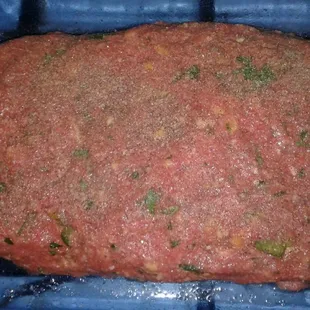 Grass fed beef making meatloaf