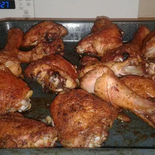 Made oven baked chicken with Cajun seasoning