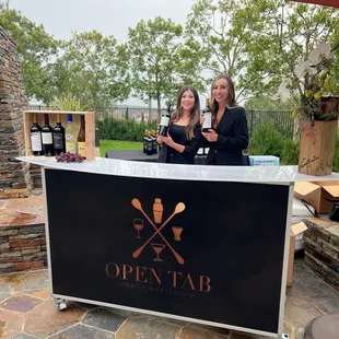 Brooke and Alex at a wine mixer