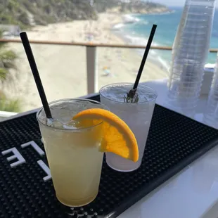 Cadillac margarita and lavender lemonade