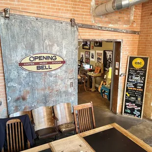 the entrance to the cafe