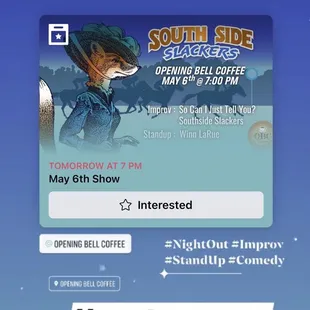 1st Friday. Show starts at 7p