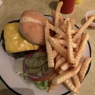 char burger with cheese