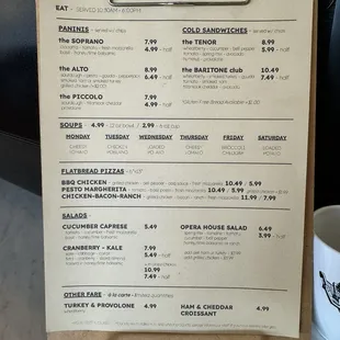 Food menu