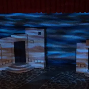 The stage for Mamma Mia