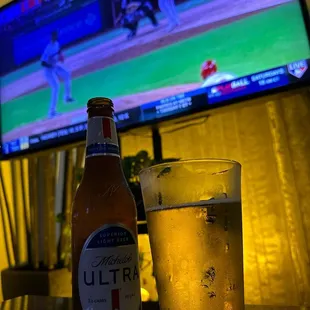 a beer and a baseball game