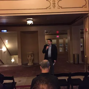 Pre show talk. #cosiOmaha @operaomaha