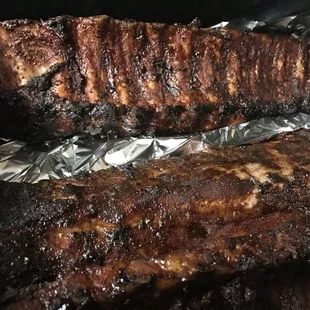a closeup of the ribs