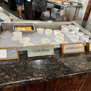 a display of cold beverages