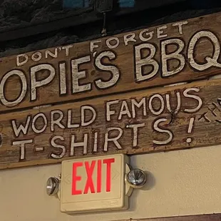 Inside (or going-away) sign.