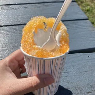 Egg custard Snowballs with marshmallow