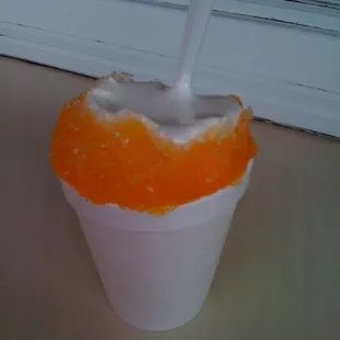 Egg custard snowball with marshmallow (small)