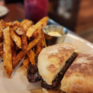 Hangar steak with fried potatoes